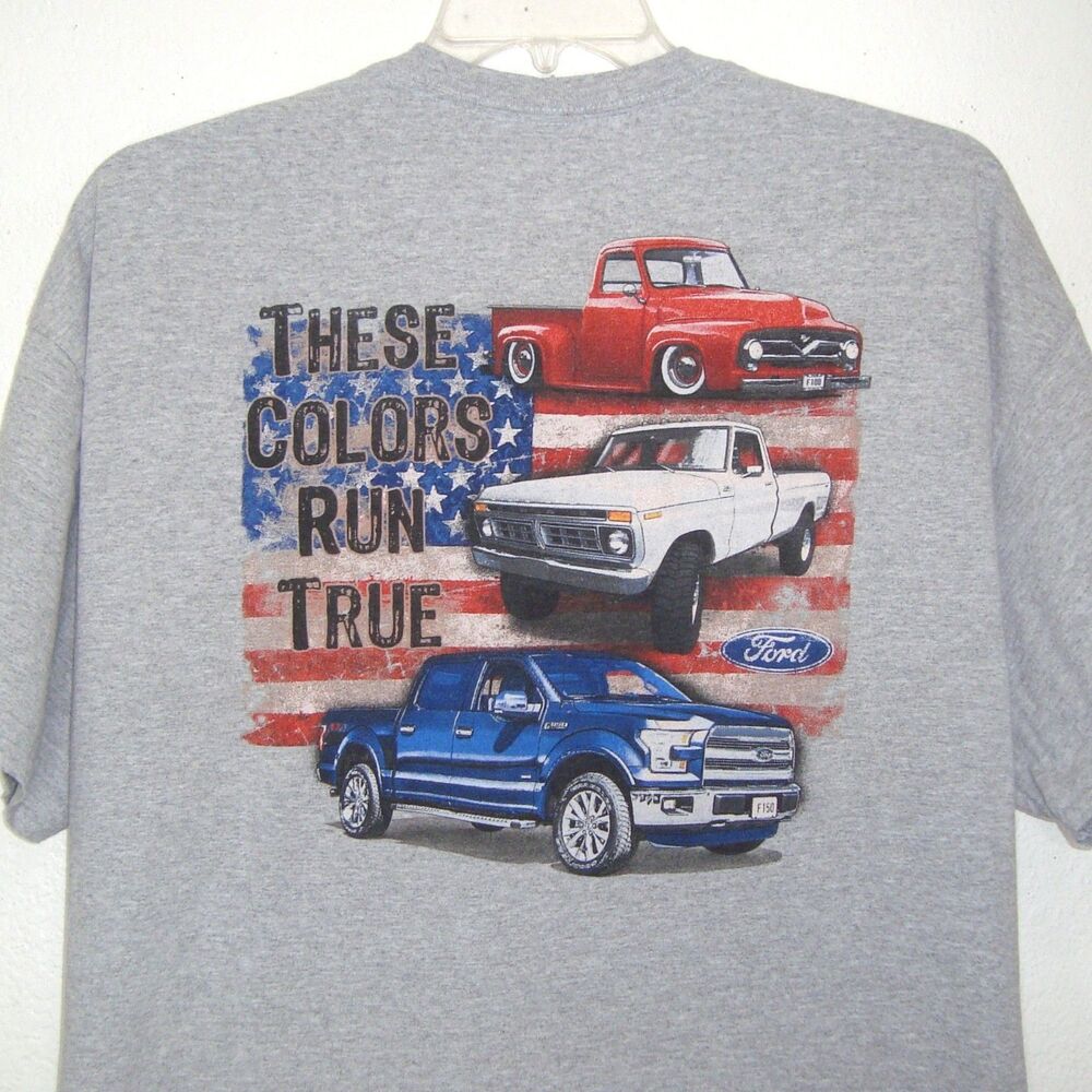Ford Trucks T-Shirt "These Colors Run True" American Flag 100 Years Size XL/XXL?